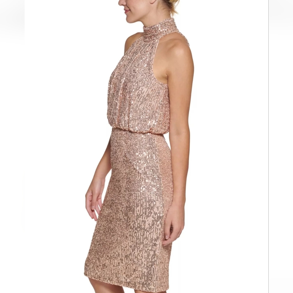 Eliza J Womens Pink Sequin Dress, Bouson Style, Size 12 - Picture 4 of 10